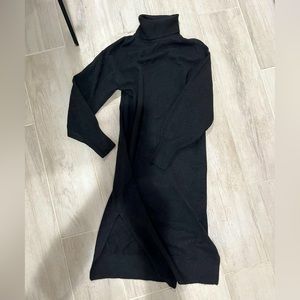 H&M $119 Maxi turtleneck sweater dress in rich charcoal XS 0-2 - Fabulous!